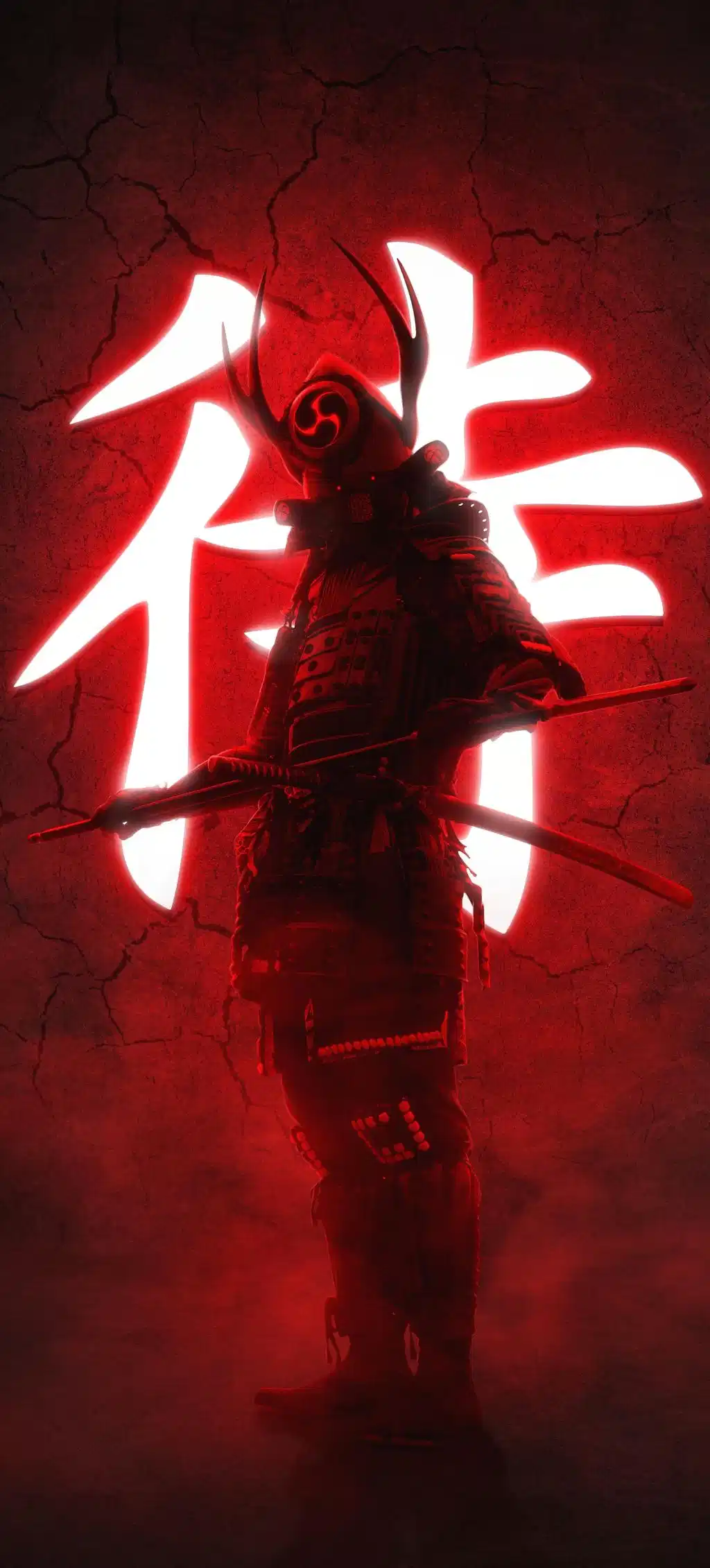 Glowing Japanese Neon Sign Wallpaper